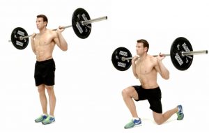 barbell lunge