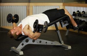 decline dumbell fly